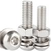 Комплект винтов с шестигранной головкой и гаек из нержавеющей стали 304 с шайбами M3/M4
