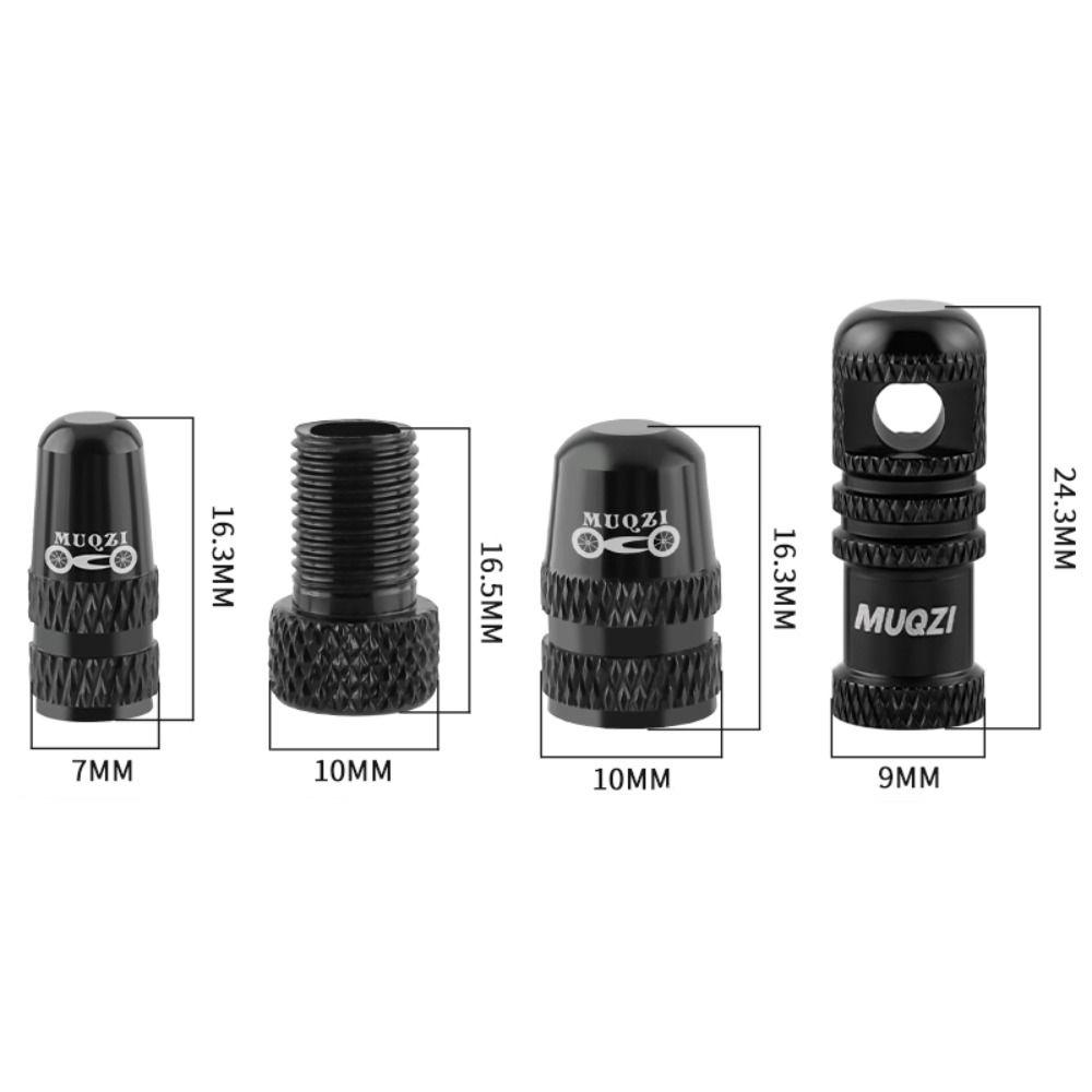 Aluminium Zinc Zinc Alloy Tubeless Tire Valve Cap Set CNC Presta/Schrader Tire Valve Cap Racing Road Bicycle
