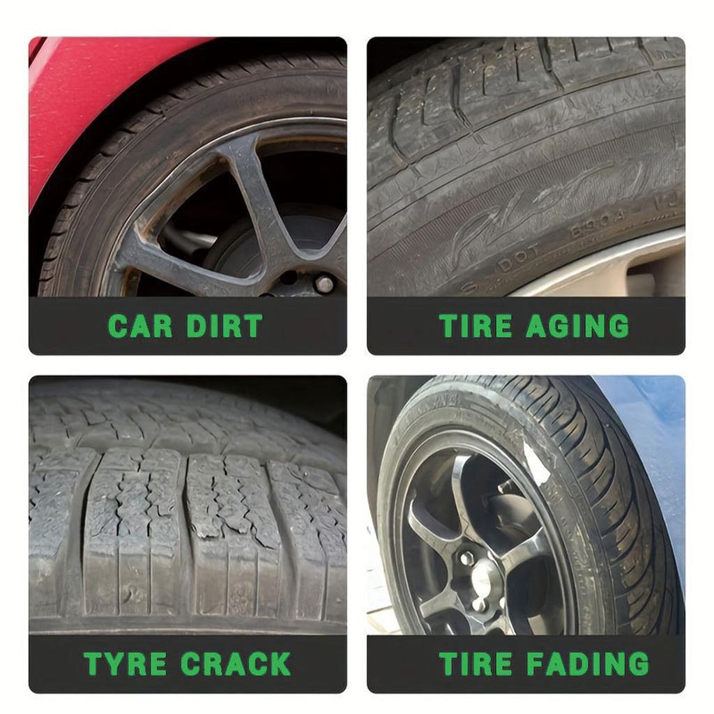 Осветлитель автомобильных шин, очиститель, чистка ступиц колес, антивозрастной, реставрационный, чернящий 100 мл