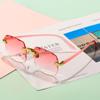 Винтажные градиентные солнцезащитные очки UV400 Бескаркасные солнцезащитные очки Новые женские очки для лета