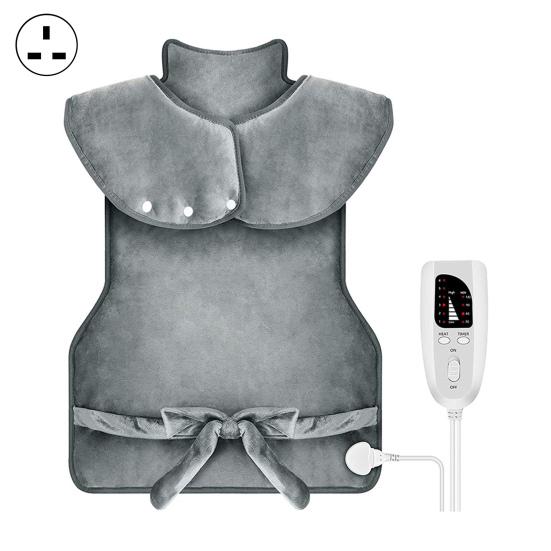 Электрический нагревательный платок с автоматическим выключением, розетка UK, регулируемые кнопки, быстрый нагрев, обогрев плеч, шеи, спины, 6 уровней регулировки температуры