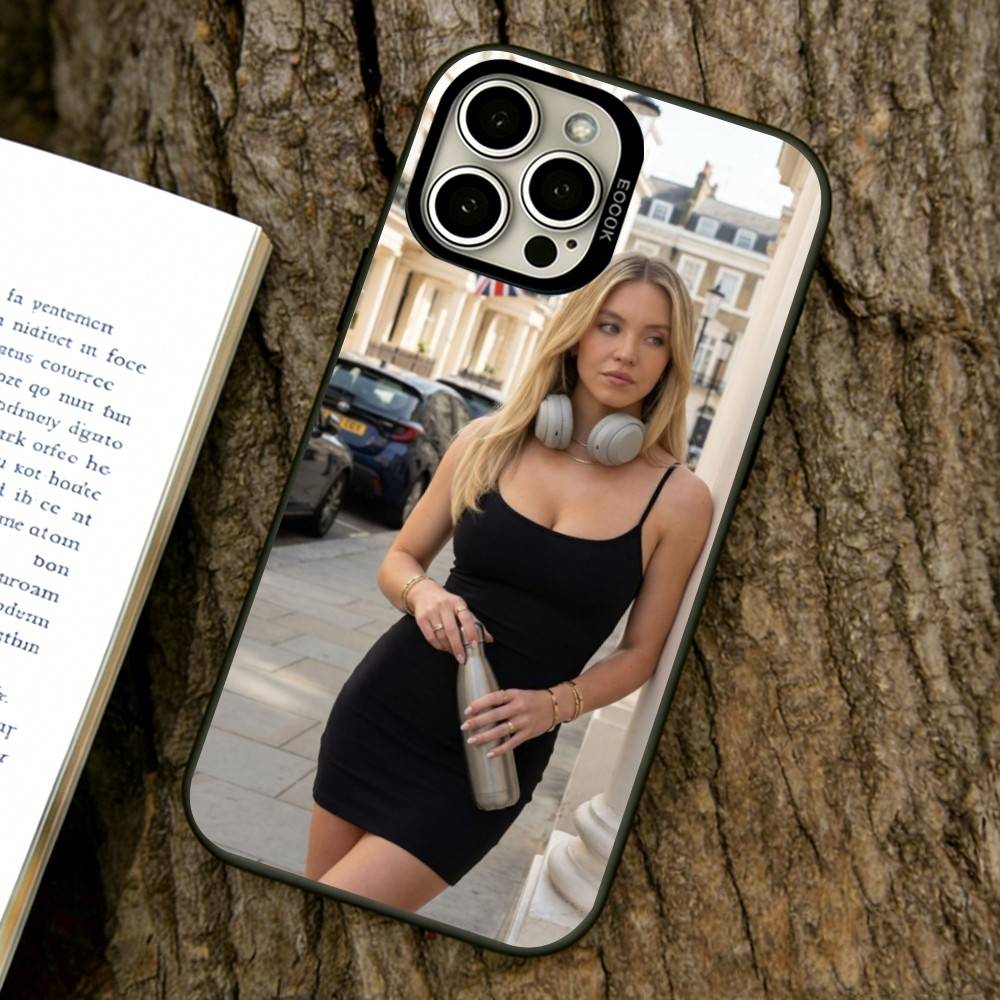 Чехол для телефона Sydney Sweeney для iPhone 17,16,15,14,13,12,11 Plus,Pro Max,XS, Цветной Серебряный Чехол для телефона Funda Cover