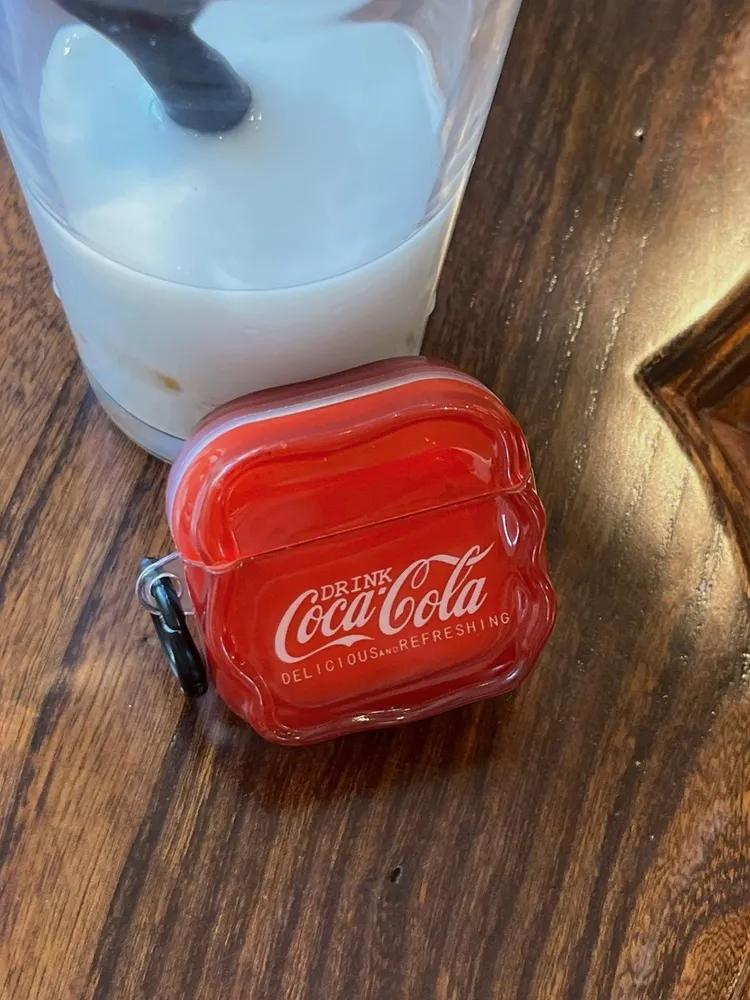 Coca-Cola Silicone Headphone Case with Two Mini Pendants for AirPods 5 and AirPods 4 Protective Case
