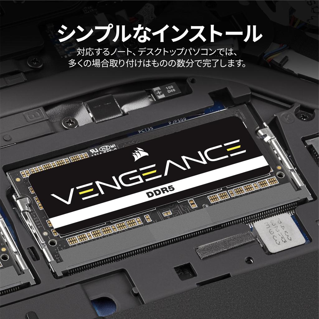 CORSAIR VENGEANCE DDR5 SODIMM 96 ГБ x для CMSX96GX5M2A5600C48 (2 48 ГБ) Ноутбуки DDR5-5600 МГц,