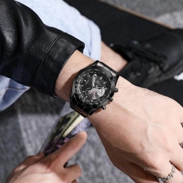 DS Battery Men's Metal Watch,Korean Popular Watches