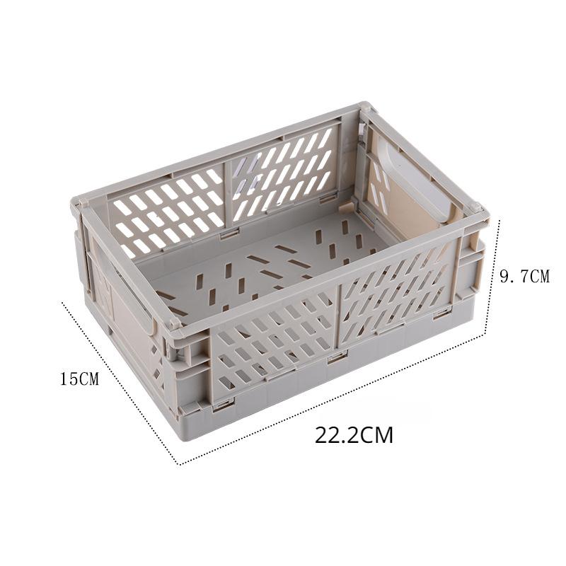 Folding Storage Box Plastic Folding Box Basket Stackable Cute Makeup Box Jewelry Toy Box Storage Box Portable Creative Storage