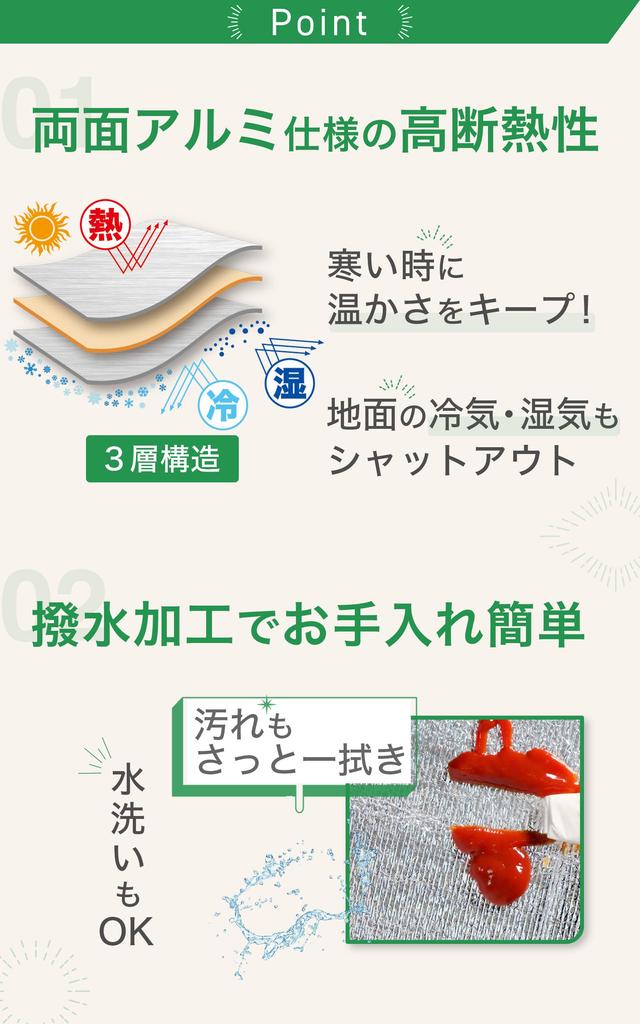 Алюминиевый лист изоляции и удобный кемпинговый серебристый коврик толстый простыня для отдыха с сумкой для переноски [Дорожный клевер]