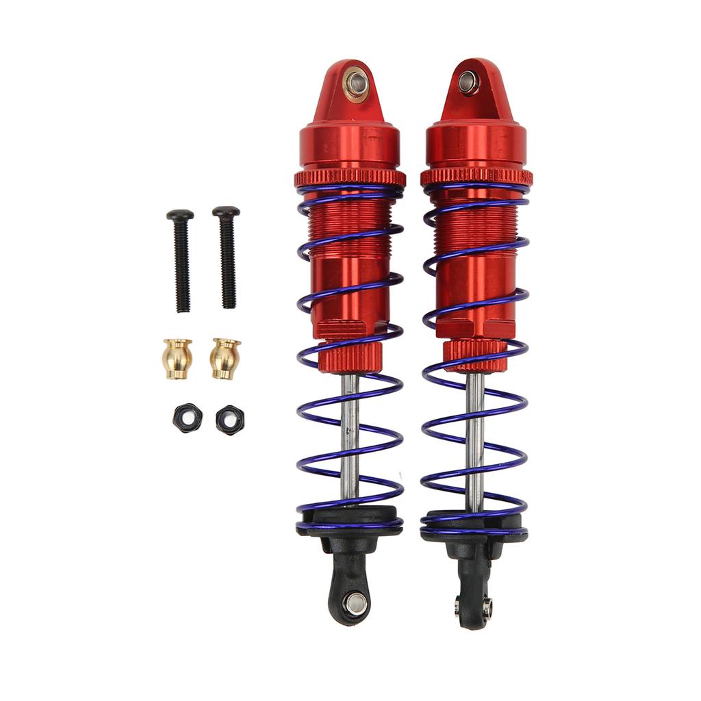 2pcs RC Shock Absorber Aluminum Alloy Adjustable High Strength Oil Damper for 110 RC Car 95mm Red