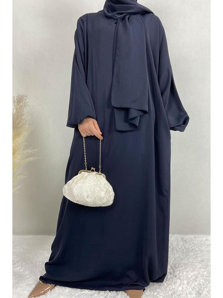 XG2057 Women's Hooded Hijab Long Kaftan Dress - Malaysia, Middle East, Dubai, Turkey