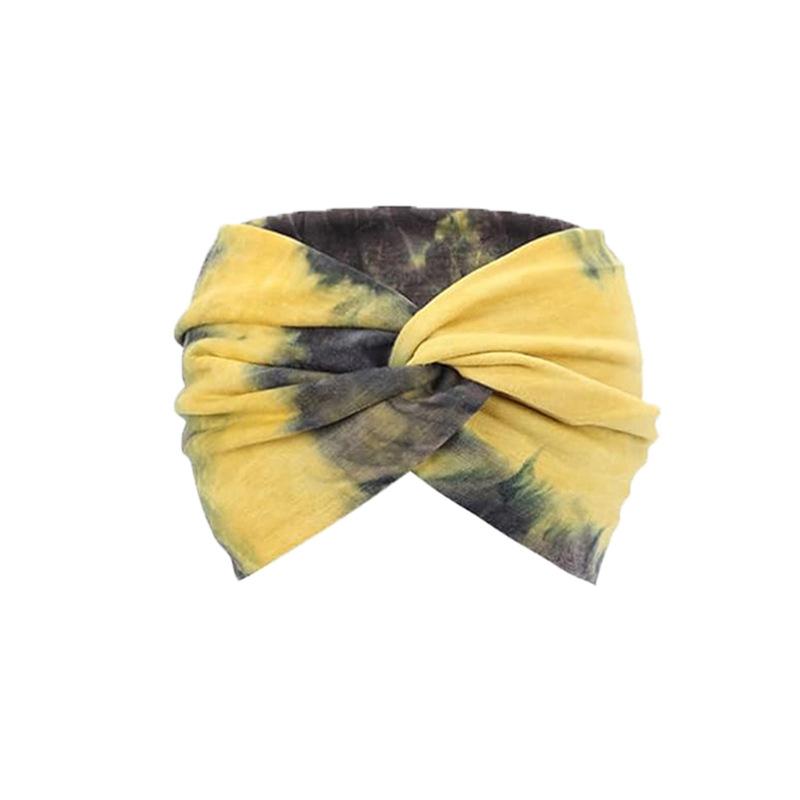 Printed Headband Sports Running Bohemian Face Wash Makeup Hair Cross Wide-brimmed Headband for Women