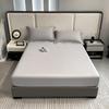 New Washed Ice Silk Skin-friendly Mattress Double Bed Simmons Bedspread Solid Color Simple Mattress Protective Cover