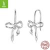 Simple Bow Ear Hook Lady, Romantic And Elegant S925 Sterling Silver Whole Body Earrings Earrings