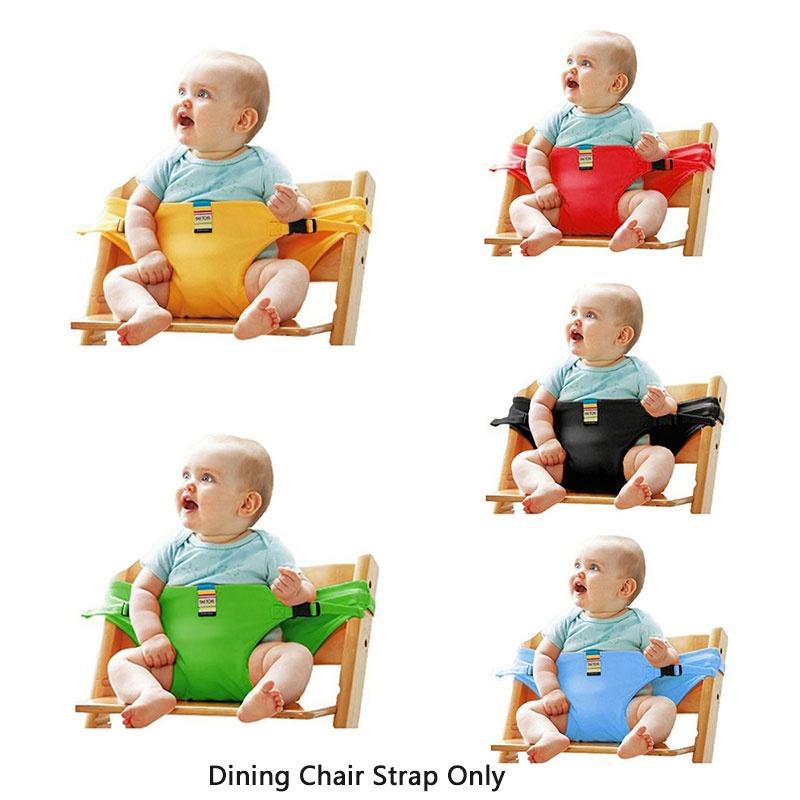 Складной детский безопасный стульчик для кормления с портативным дизайном и полиэстеровой тканью ярких цветов