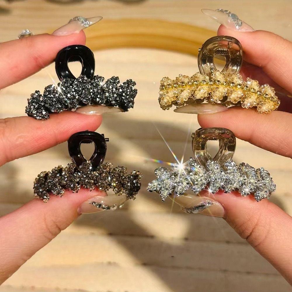 Exquisite Rhinestones Hair Side Clip Glitter Shiny Hair Clip Trendy Headdress Girls