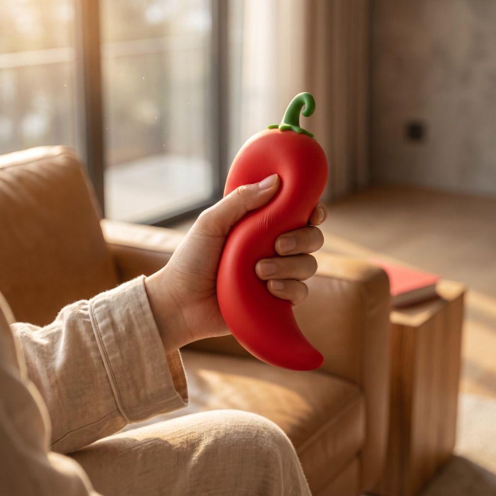 Simulation Peppers Squeeze Toys Vegetables Sensory Fidget Ball Novelty Slow Rising Toy Kid Adults