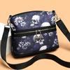 Fashion Flower Skull Pattern Crossbody Bags For Women  Large Capacity Casual Graffiti Shoulder Bag For Halloween Gift