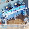 Игровой стол с RGB-подсветкой, реверсивный, с подставкой для монитора, USB- и AC-портами, прочная металлическая рама