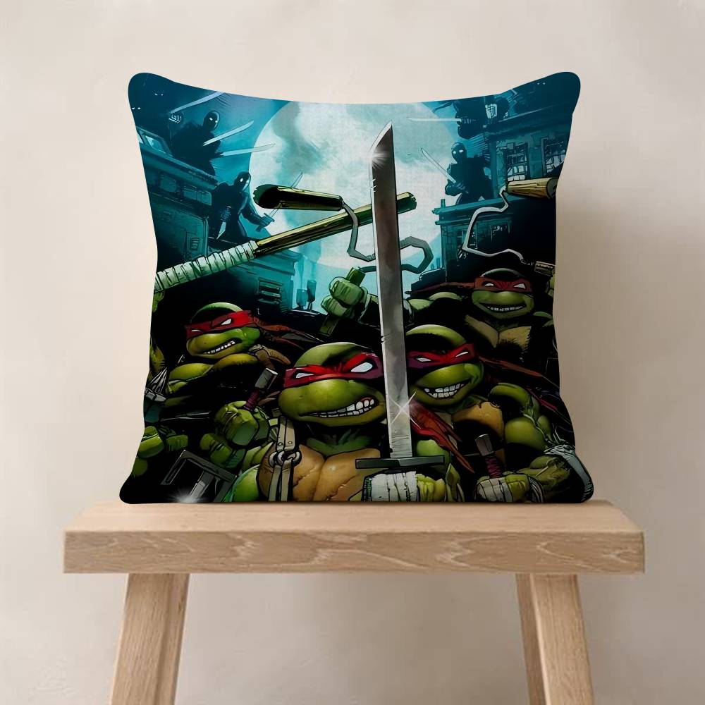 HD Teenage MMutant Ninja Turtles Painting Office Cushion Pillowcase Car Cushion Cover45X45CM Lumbar Pillowcase Pillowcover