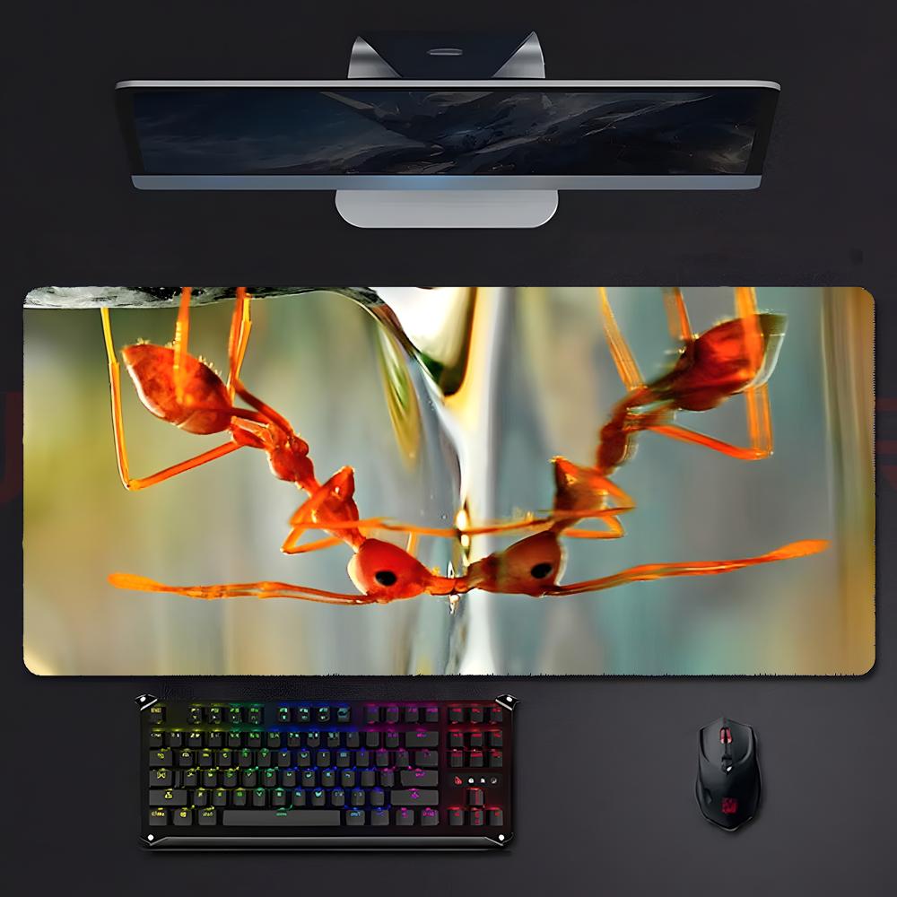 Animal Small Aant Mouse Pad Large Gaming Mousepad With Stitched Edges Thickened Desk Mat Pc