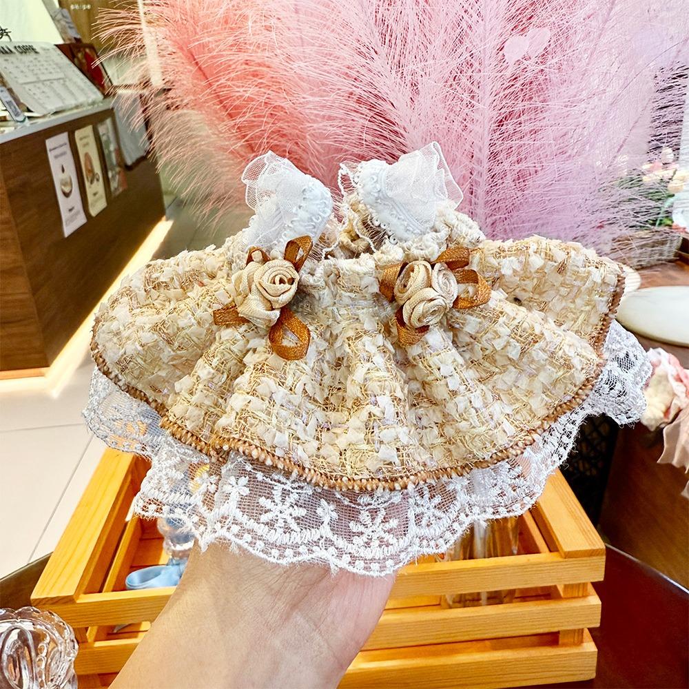 Pretty Princess Dress Floral Lace Doll Accessories  for West Highland Labubu