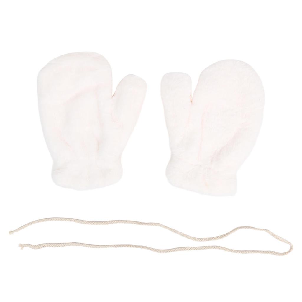 Зимние Утепленные Плюшевые Уличные Пушистые Перчатки Мягкие Перчатки с Полным Пальцем Женские Теплые Меховые Пушистые Варежки Защита от Холода Бархатная Подкладка Варежки