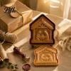 Fondant Decorating Tools Christmas Mini Pie Mold, Festive Faith Inspired Dough Press And Cookie Makers Cutter, Religious Stamp for Seasonal