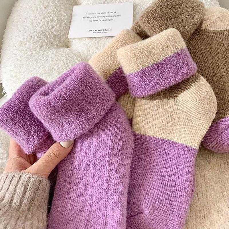 Women'S Socks Winter Warm Resistant Floor Sock Breathable Comfortable Soft Middle Sock Sleep Sox