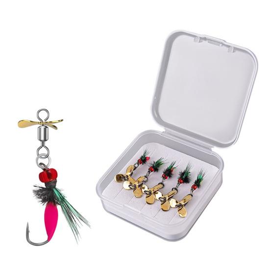 5 шт. Бионические рыболовные приманки с острым крючком, компактный дизайн, портативные, вращающиеся, для соленой и пресной воды, плавающие воблеры, приманки для нахлыстовой рыбалки