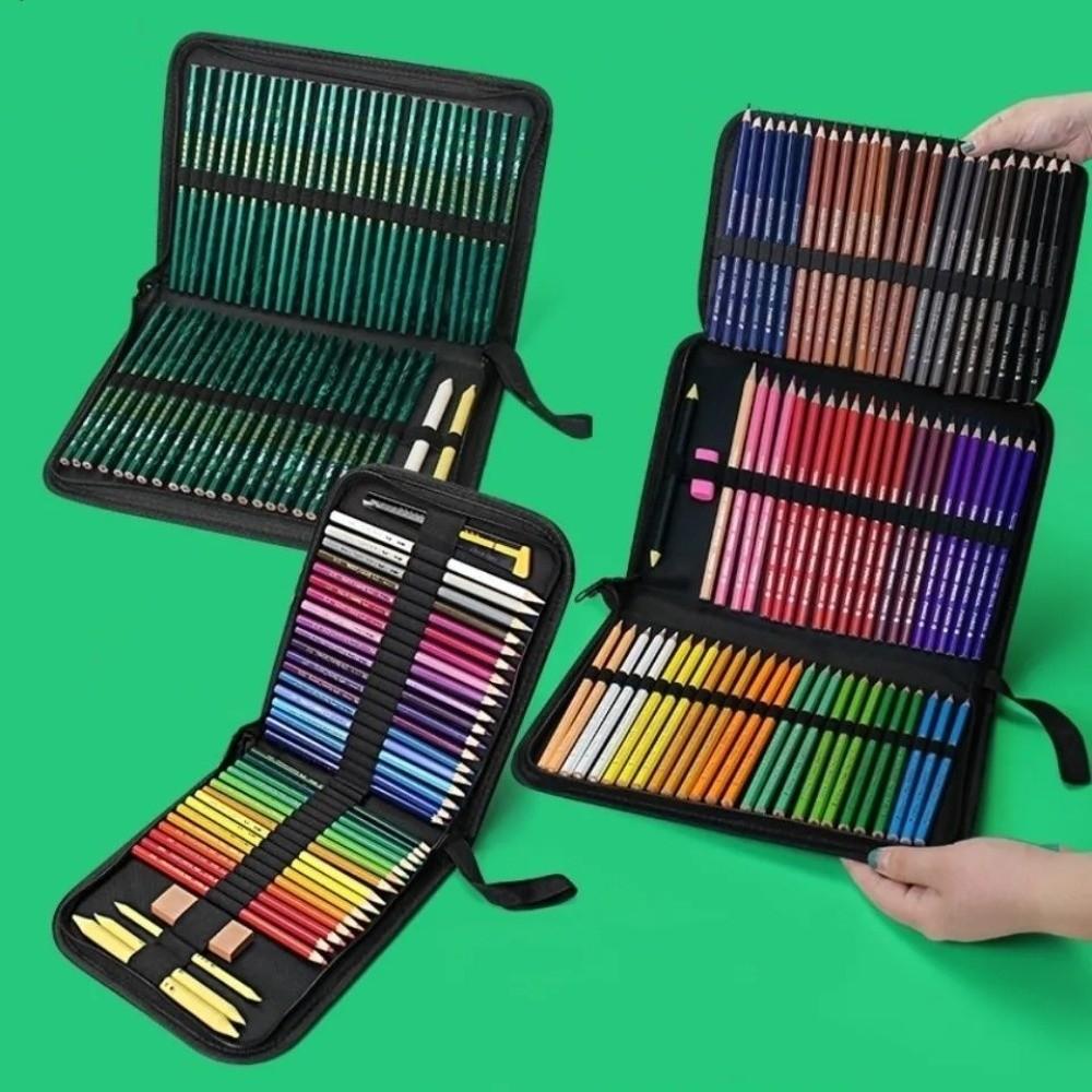 Профессиональная сумка для хранения цветных карандашей 36/48/72/120 отверстий Пенал-скрутка Канцелярские товары