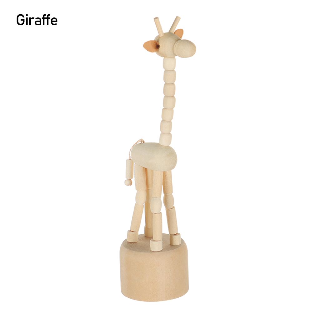 Shelf Home Decoration Wood DIY Craft Wooden Animal Ornaments Educational Toys Mini Desktop Decor