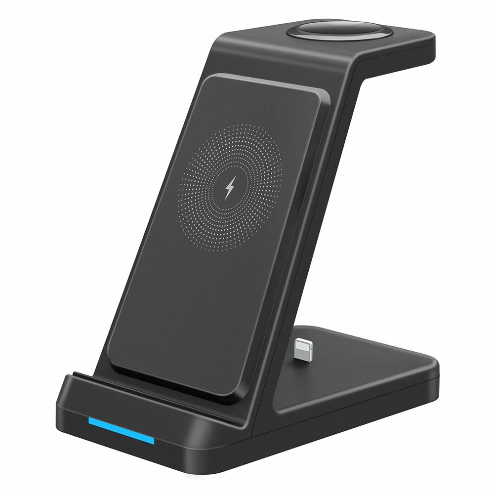 Беспроводное зарядное устройство 3 в 1 для Airpods/мобильного телефона/зарядной станции для смарт-часов