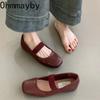 Square Toe Women Ballet Flats Shoes Fashion Shallow Elastic Band Spring Autumn Ladies Comfort Soft Sole Ballerina Shoes