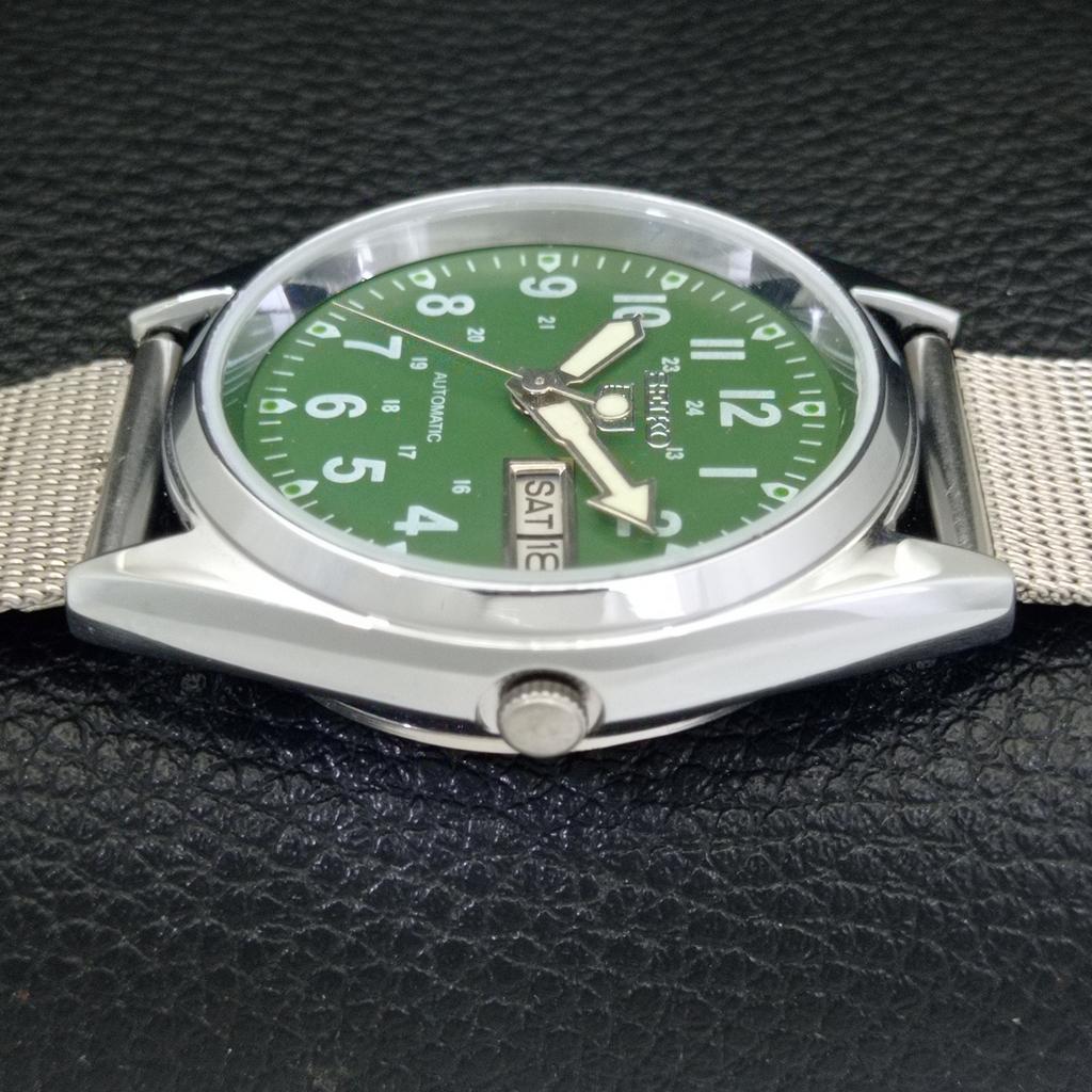 АВТОМАТИЧЕСКИЕ ВИНТАЖНЫЕ ОТРЕМОНТИРОВАННЫЕ SEIKO 5 6309A ЯПОНИЯ МУЖСКИЕ ЗЕЛЕНЫЕ ЧАСЫ a441705-1