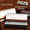Simple Style Monthly Planner Portable Size Desktop Display Check In Notebook  Home Office