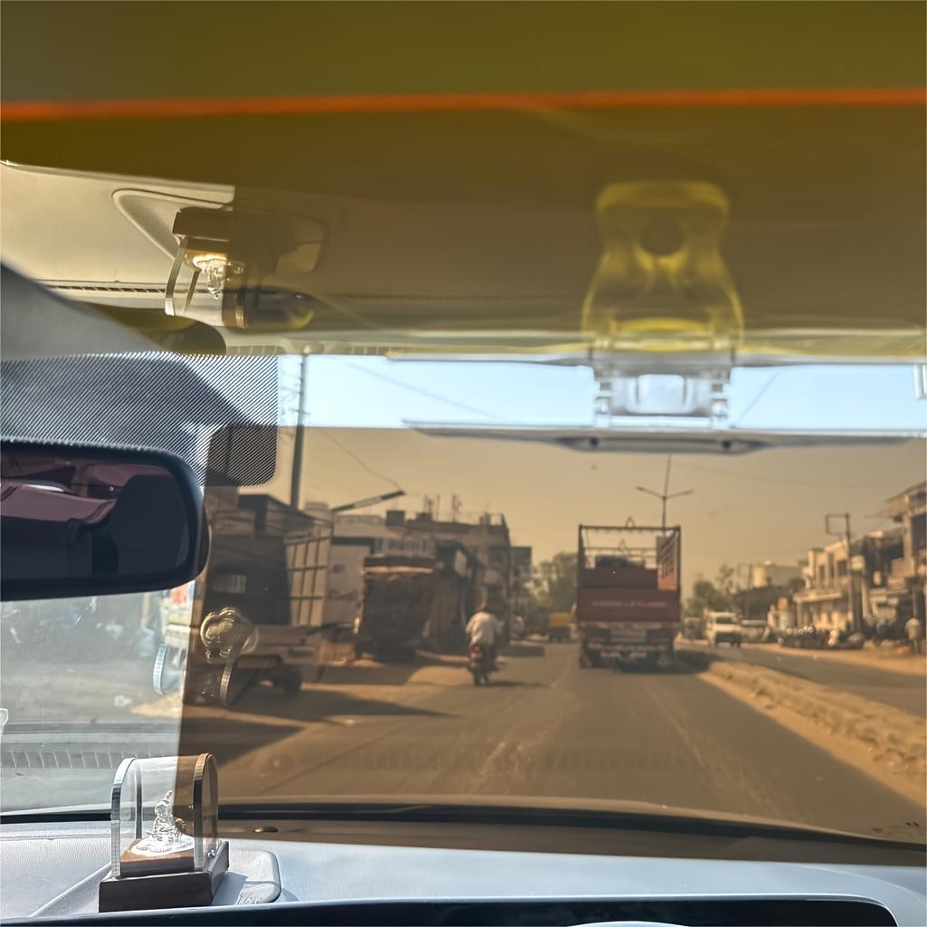 1 шт. Антибликовый солнцезащитный козырек для лобового стекла автомобиля с защитой от УФ-излучения - Поляризованный передний козырек для уменьшения бликов, снежной слепоты и блокировки УФ-излучения