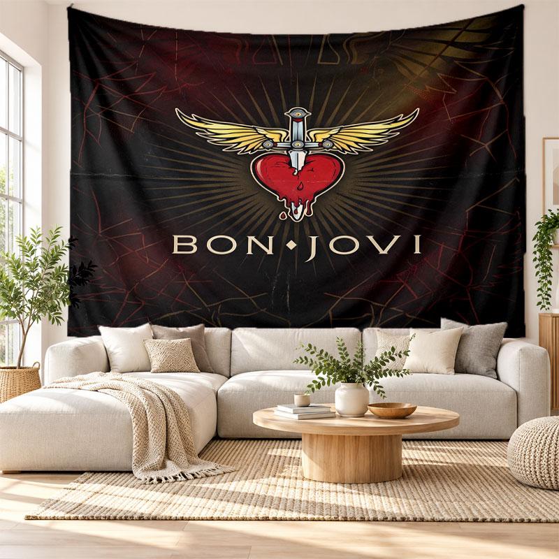 Bon Jovi Wall Tapestry, Soft Fabric Wall Hanging, Decorative Backdrop For Bedroom Home Wall Art