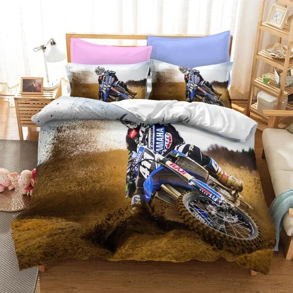 Cool Motorcycle 3D Duvet Cover Bedding Set Comforter Linen Pillowcases Quilt Cover Home Decor Gift Single Double Twin King Queen