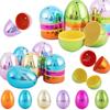 5pcs Easter Eggs Fillable DIY Drawing Painting Toy Gift Boxes Candy Chocolate Plastic Party Supplies