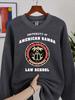 American Samoa Law School Print Men Sweatshirt Casual Soft O-Neck Top All-Match Clothing Unisex Autumn Loose Fleece Pullovers