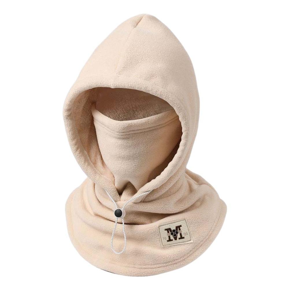 Thermal Hooded Neck Drawstring Pullover Cap Casual Helmet Hat Ski
