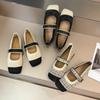Женская мода Мэри Джейн Туфли 2024 Весна Лето Балетки Женские повседневные туфли Плоский каблук Нескользящие босые туфли Квадратный носок
