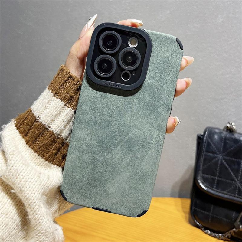 Роскошный замшевый чехол из овчины для iPhone 16 15 14 Plus 13 12 11 Pro Max, защита камеры, противоударный мягкий силиконовый чехол
