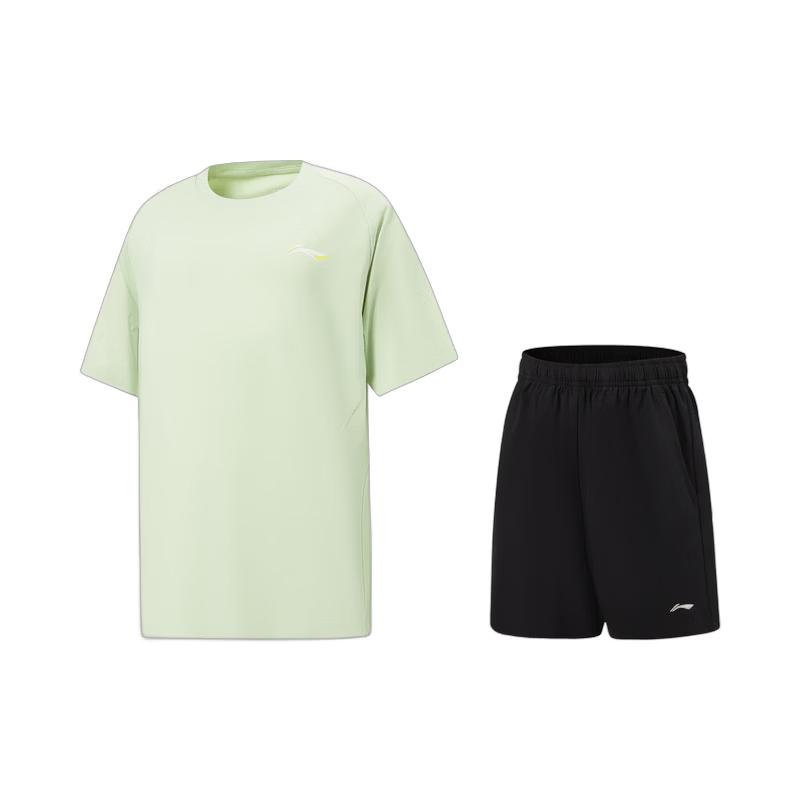 Li-Ning Быстросохнущий молодежный комплект с коротким рукавом для соревнований