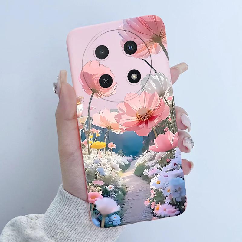 Чехол для Huawei Nova 12i Дизайн 'Девочка с цветами' Мягкий силиконовый чехол для телефона для Huawei Nova12i 12 i 4G CTR-L81 L91 Nova 13i Чехол Capa