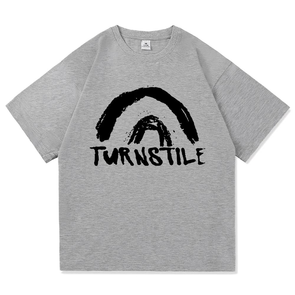 Turnstile Double Rainbow Tshirt 2025 Album Never Enough UnisexUnisex Clothing Harajuku High Quality Clothes Vintage Cotton Tshirts