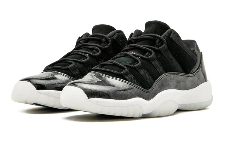 Детские кроссовки Jordan 11 Retro Low Barons (GS) Черный/Металлик Серебристо-Белый