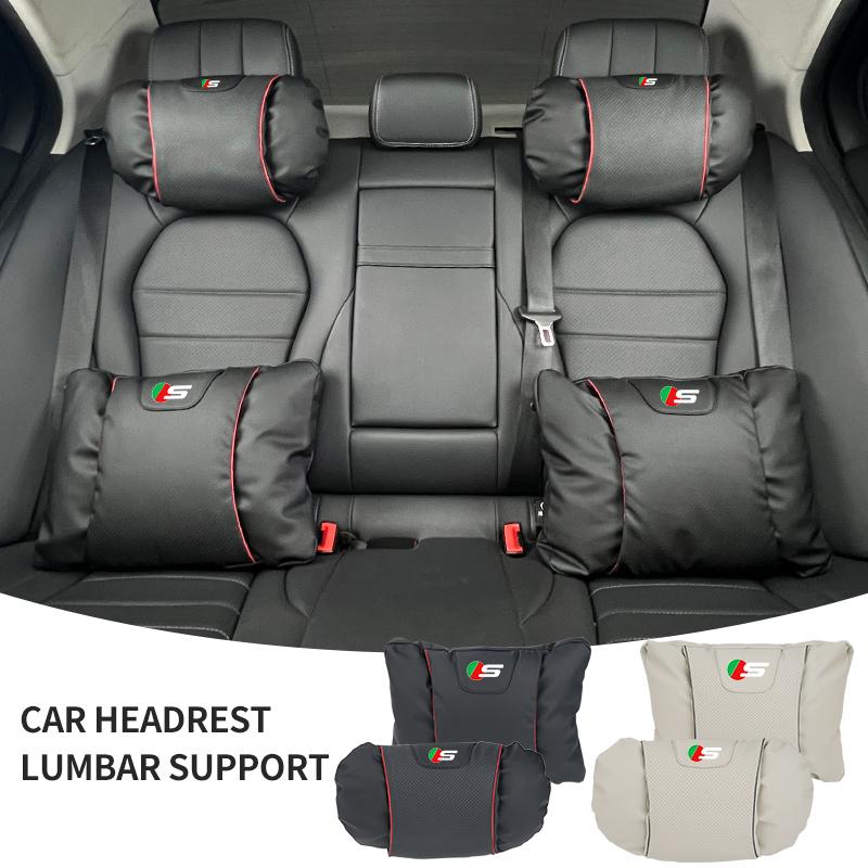 Car Seat Headrest Lumbar Support Neck Pillow Waist Cushion Backrest For Jaguar XF XJ XFR XKR X-Type F-Pace I-Pace S-Type F-Type NN52