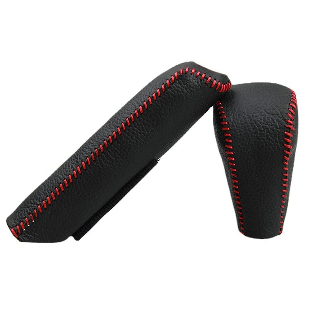 YFFSFDC Натуральная кожа Чехол на ручку переключения передач автомобиля Натуральная кожа Чехол на ручник Ручка ручного тормоза Консоль