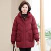 Middle-aged and Elderly Women's Medium-long Down Jacket New Thickened Warm White Duck Down Large Size Mother's Jacket