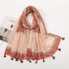 Весна и Осень Новая Балийская Пряжа Кисточка Ретро Принт Геометрический Шарф Универсальный Модный Дорожный Солнцезащитный Шаль Шелковый Шарф Женский